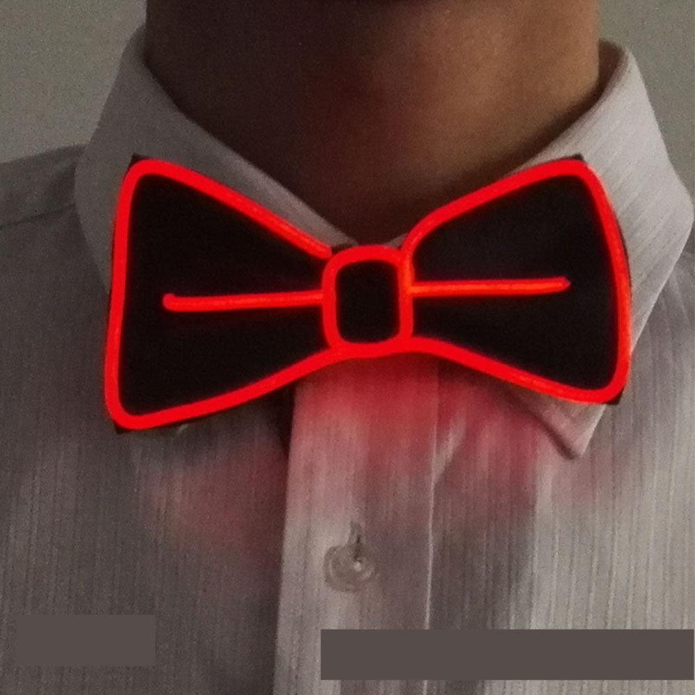 Tie Wedding Party Decoration Neon LED Luminous Bow Tie - Nioor