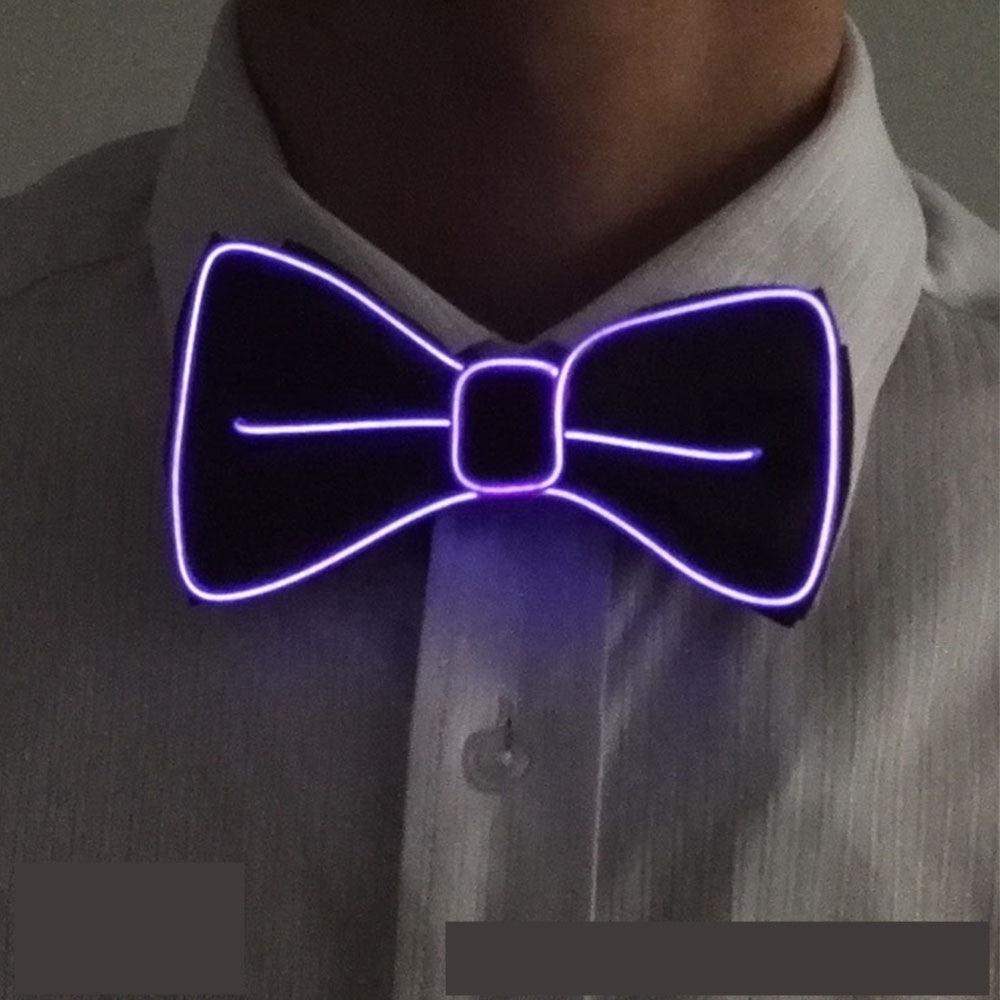 Tie Wedding Party Decoration Neon LED Luminous Bow Tie - Nioor