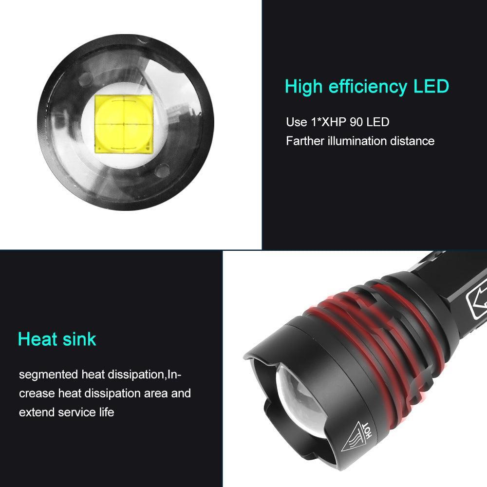 Torch XHP90 Lamp Bead USB Charging - Nioor