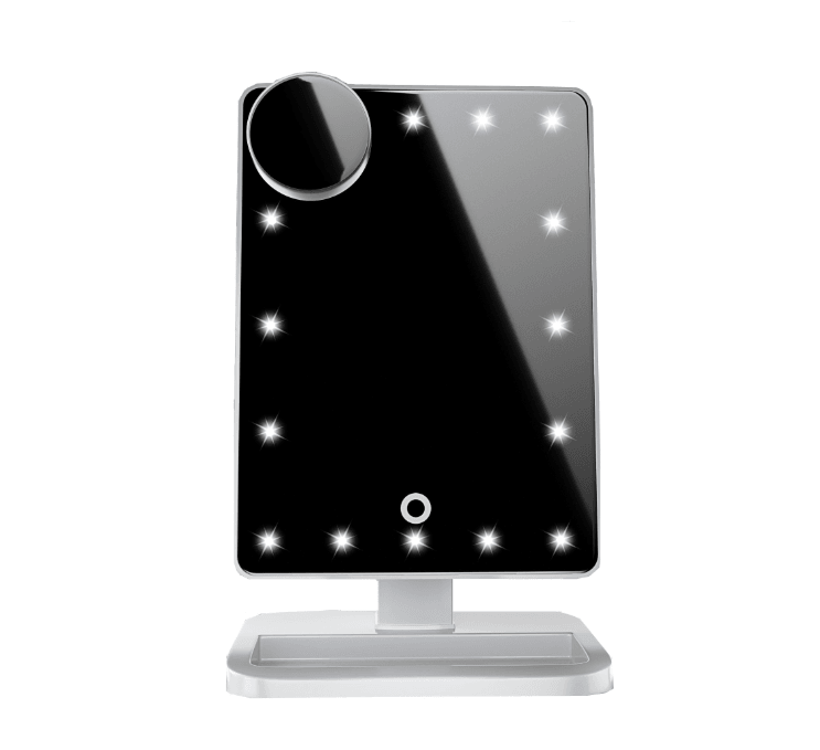 Touch Screen Makeup Mirror With 20 LED Light Bluetooth Music Speaker 10X Magnifying Mirrors Lights - Nioor