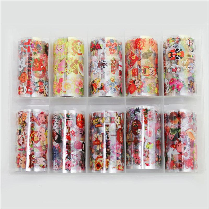 Transfer Paper Flower Star Sticker Net Red Nail Sticker - Nioor