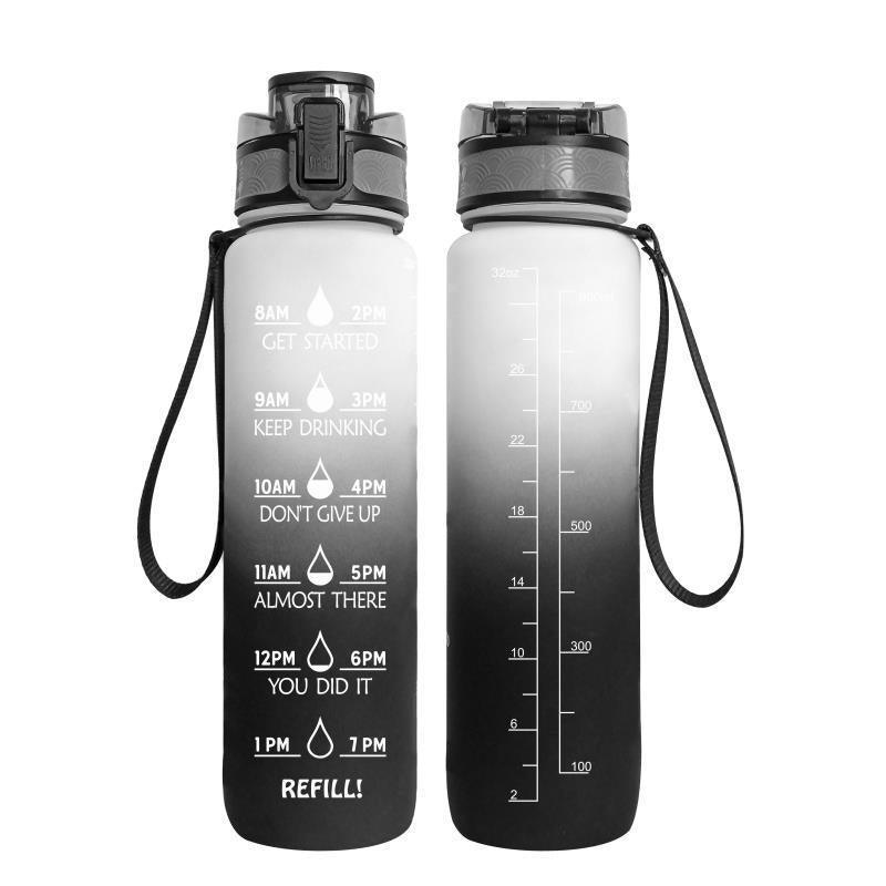 Transparent Flask Water Bottle 1000ml Bottled Kawaii Bottle Bpa Free Infuser Plastic Milk Sports Clear Water Bottle Kawaii Cup - Nioor