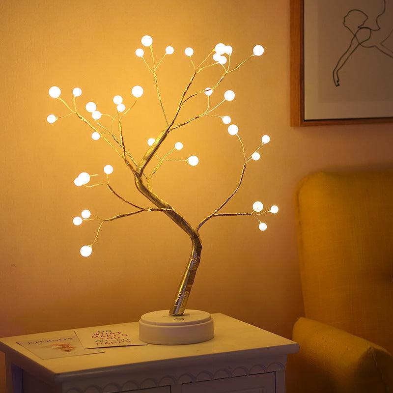 Tree Light Touch Switch Pearl Star Night Light - Nioor