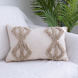 Tufted Throw Pillow Moroccan Fringed Waist Pillow Case - Nioor