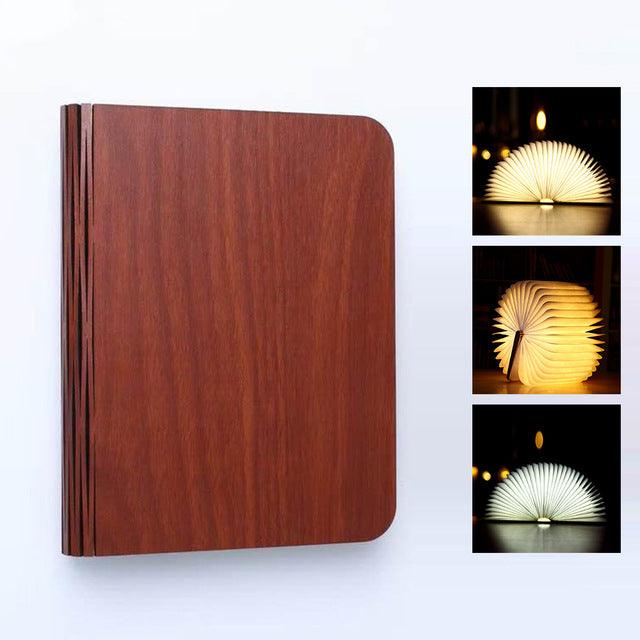 Turning And Folding LED Wood Grain Book Light - Nioor