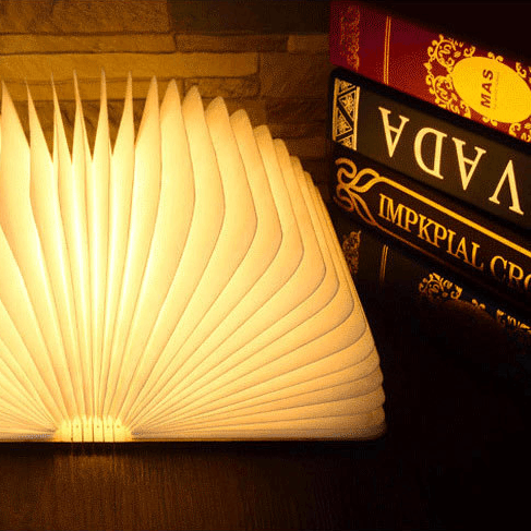 Turning And Folding LED Wood Grain Book Light - Nioor