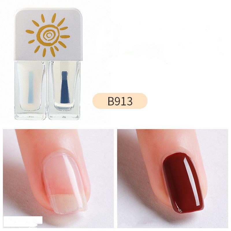 Two-tone Nail Polish New Autumn And Winter Free Baking Explosion Type Water-based Twin Set - Nioor