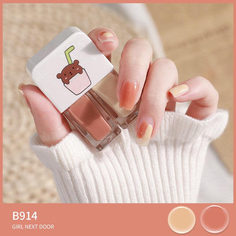 Two-tone Nail Polish New Autumn And Winter Free Baking Explosion Type Water-based Twin Set - Nioor