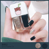 Two-tone Nail Polish New Autumn And Winter Free Baking Explosion Type Water-based Twin Set - Nioor