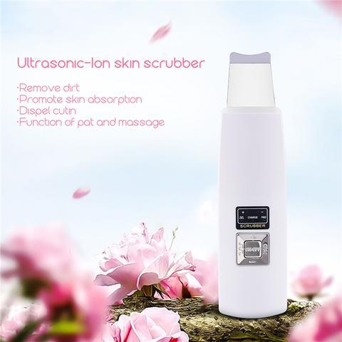 Ultrasonic Skin Scrubber Face Cleanser Blackhead Acne Removal Facial Spa Vibration Massager Ultrasound Peeling Clean Machine 394 - Nioor