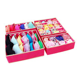 Underwear Storage Box Four-piece Set, Socks Storage Box, Fabric Bra Storage Storage Box - Nioor