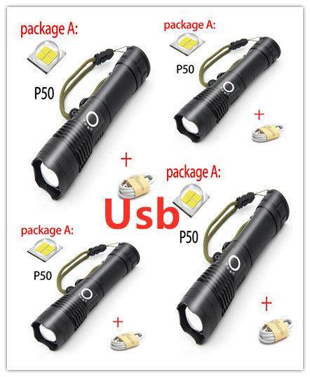 USB Charging Zoom P50 Flashlight - Nioor