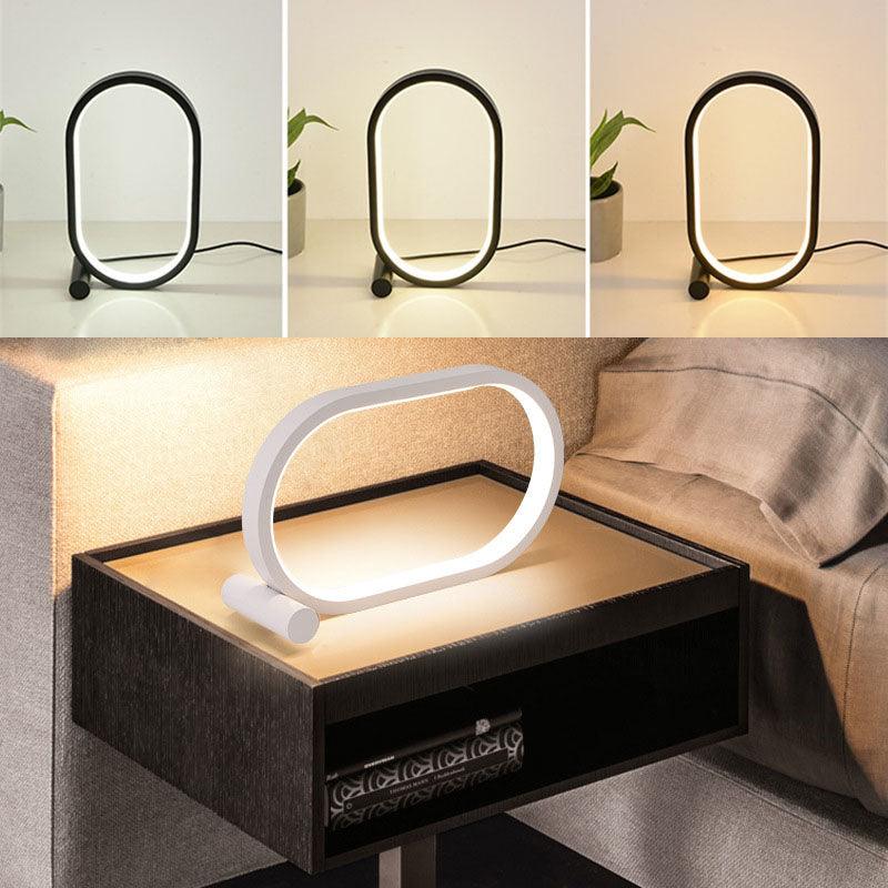 Usb Plug-In Lamp Oval Acrylic Lamp Touch Control Dimmable Modern Simple Creative Night Lamp Bedside Reading Lamp Desk Table Led - Nioor