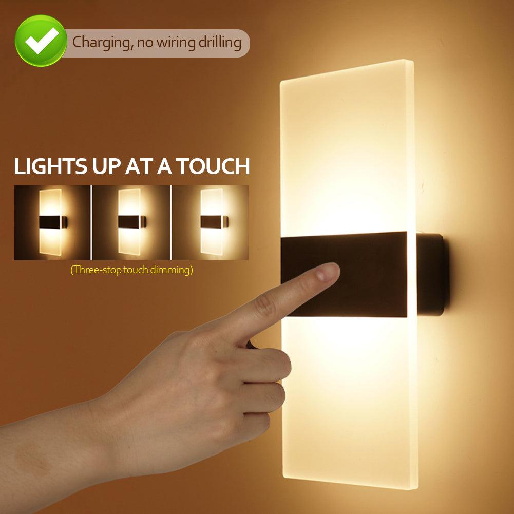 USB Rechargeable Wall Lights Home Indoor Motion Sensor Lighting Bedroom Bedside Lamp Corridor Stairway Decor Lights Wall Lamp - Nioor