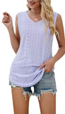 V-neck Vest Hole Hollow-out Sleeveless Top - Nioor