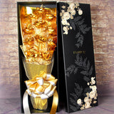 Valentine''s Day Gift on Tanabata Valentine''s Day Golden Rose 24K Golden Foil Rose Bundle for Marriage Creative Wedding for Wife and Girlfriend - Nioor