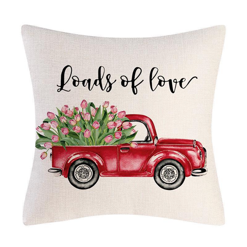 Valentine's Day Linen Pillowcase Holiday Gift - Nioor