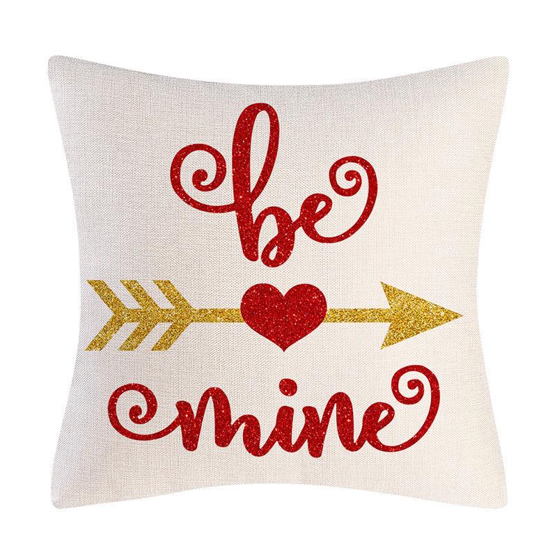 Valentine's Day Linen Pillowcase Holiday Gift - Nioor