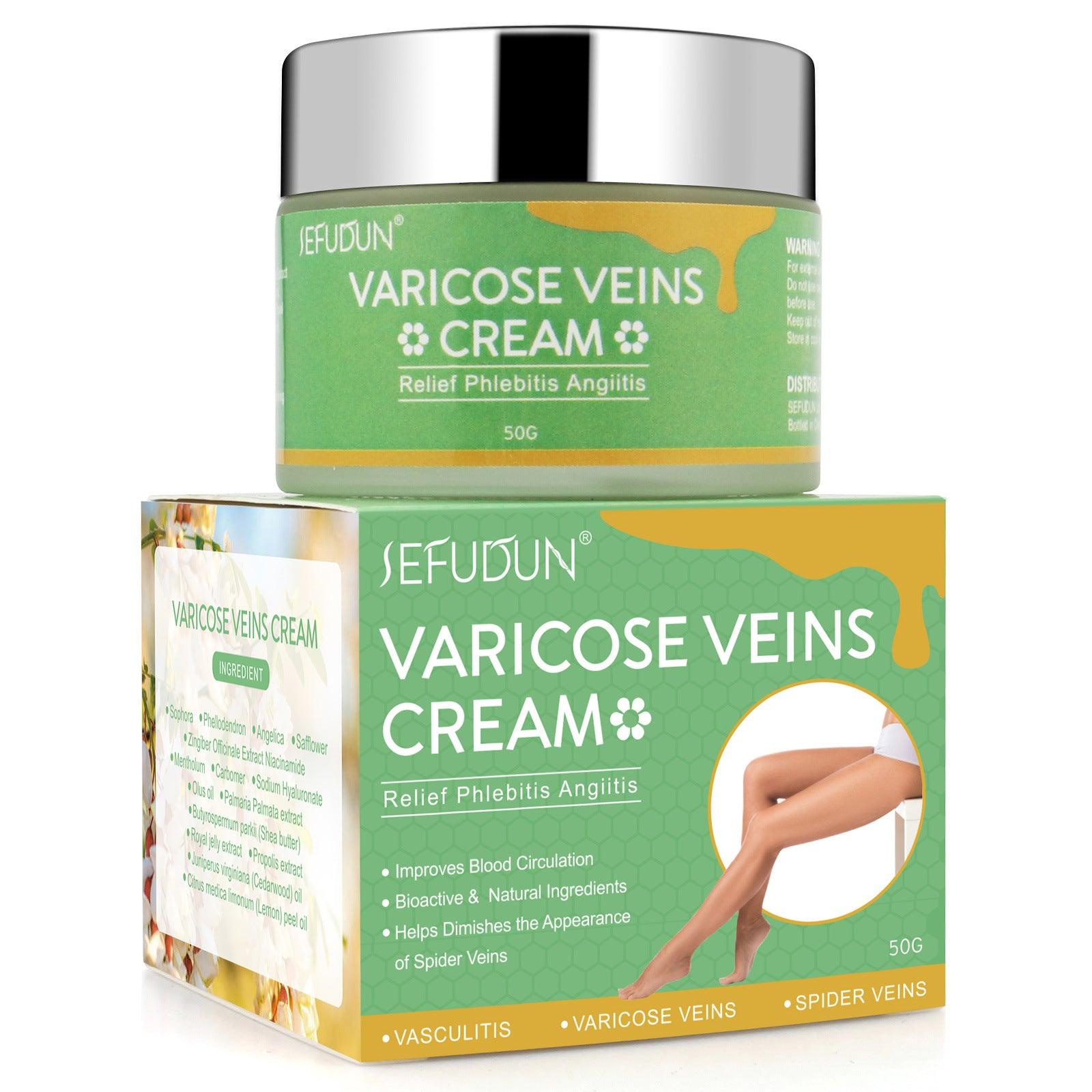 Vein Cream Red Blood Streaks Repair Earthworm Leg Bruises Bulge Relief Pain Safflower Ointment Varicose Cream - Nioor