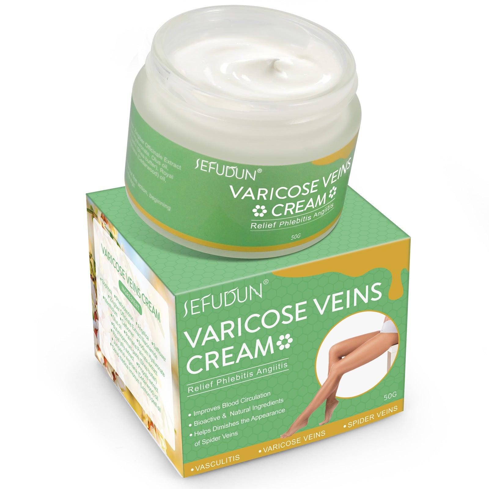 Vein Cream Red Blood Streaks Repair Earthworm Leg Bruises Bulge Relief Pain Safflower Ointment Varicose Cream - Nioor