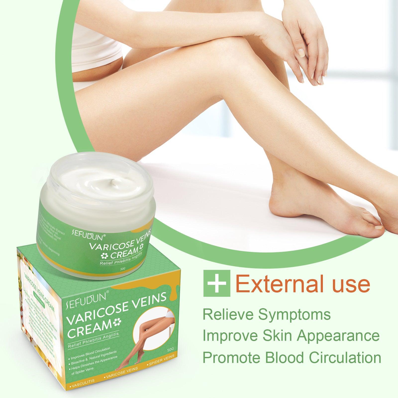 Vein Cream Red Blood Streaks Repair Earthworm Leg Bruises Bulge Relief Pain Safflower Ointment Varicose Cream - Nioor