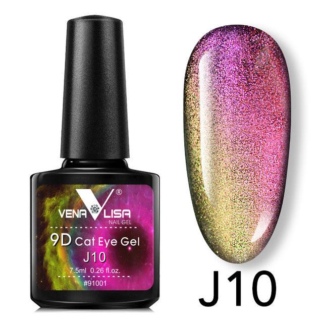 Venalisa 9D Gel Varnish Cat Eye Magic Chameleon Gel Varnish Nail Manicure Galaxy Starry Magnetic Multicolor 5ml Nail Gel Polish - Nioor