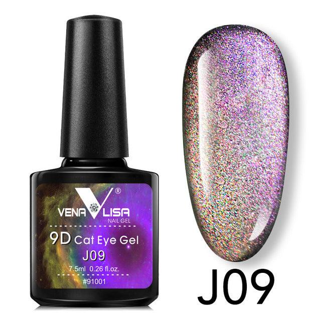 Venalisa 9D Gel Varnish Cat Eye Magic Chameleon Gel Varnish Nail Manicure Galaxy Starry Magnetic Multicolor 5ml Nail Gel Polish - Nioor