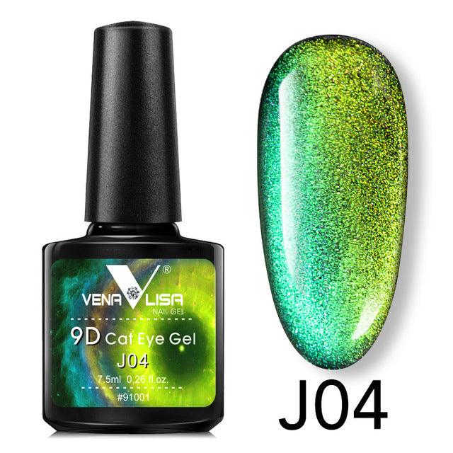 Venalisa 9D Gel Varnish Cat Eye Magic Chameleon Gel Varnish Nail Manicure Galaxy Starry Magnetic Multicolor 5ml Nail Gel Polish - Nioor