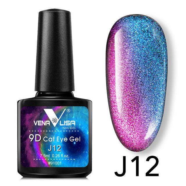 Venalisa 9D Gel Varnish Cat Eye Magic Chameleon Gel Varnish Nail Manicure Galaxy Starry Magnetic Multicolor 5ml Nail Gel Polish - Nioor