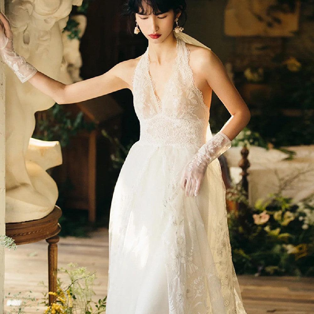 Vintage Forest Light Wedding Dress - Nioor