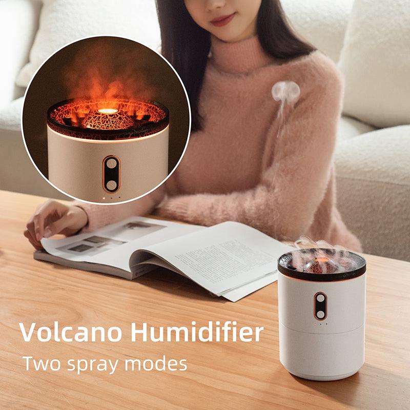 Volcanic Flame Aroma Essential Oil Diffuser USB Portable Jellyfish Air Humidifier Night Light Lamp Fragrance Humidifier - Nioor