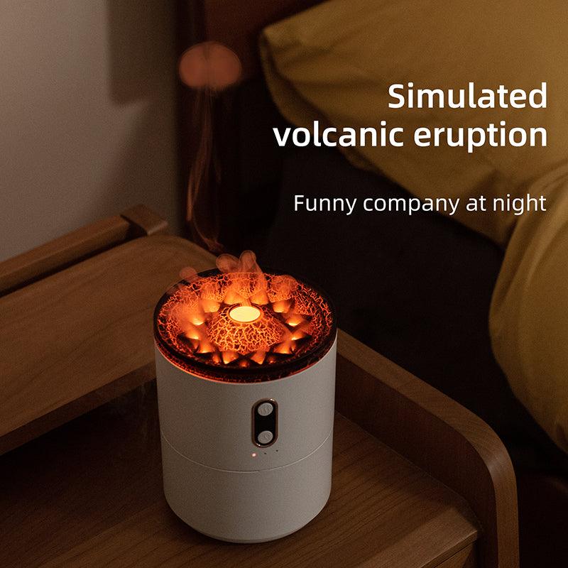 Volcanic Flame Aroma Essential Oil Diffuser USB Portable Jellyfish Air Humidifier Night Light Lamp Fragrance Humidifier - Nioor