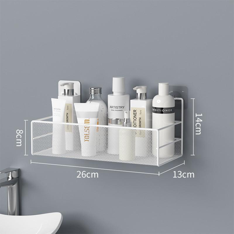 Wall-Mounted Bathroom Shelf No Drill Shower Shampoo Organizer Toilet Accessories - Nioor