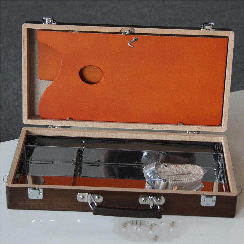 Walnut Painted Portable Drawing Box Tool - Nioor