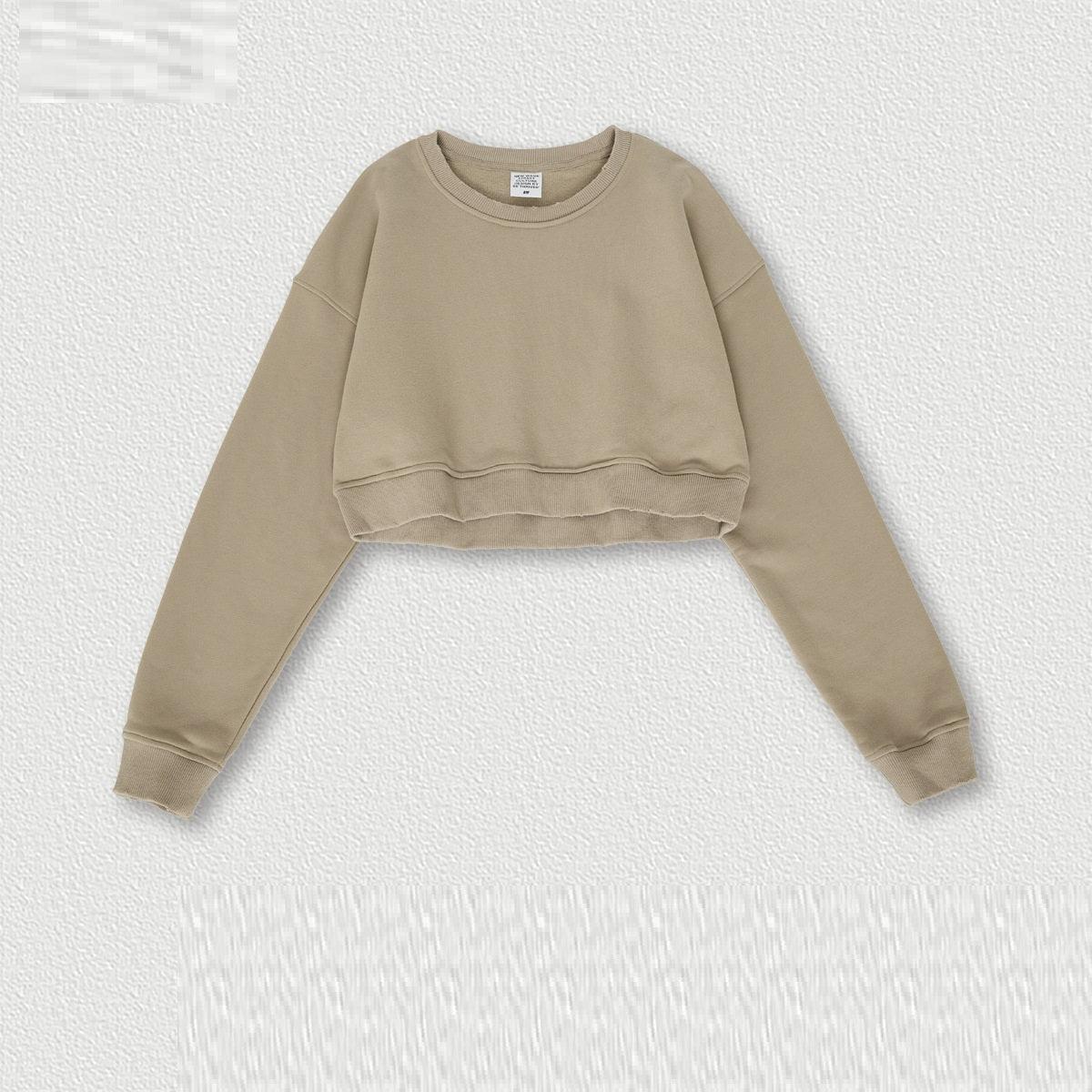 Washed Worn Frayed Round Neck Sweater - Nioor