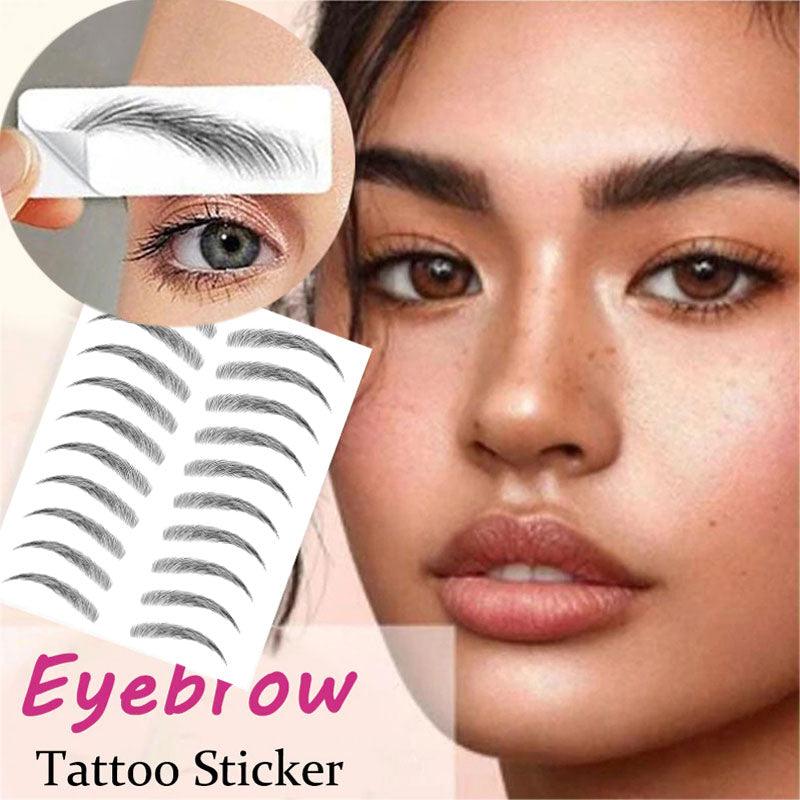 Water-based Hair-liked Authentic Eyebrow Tattoo Sticker Waterproof Cosmetics Long Lasting Makeup False Eyebrows Stickers - Nioor