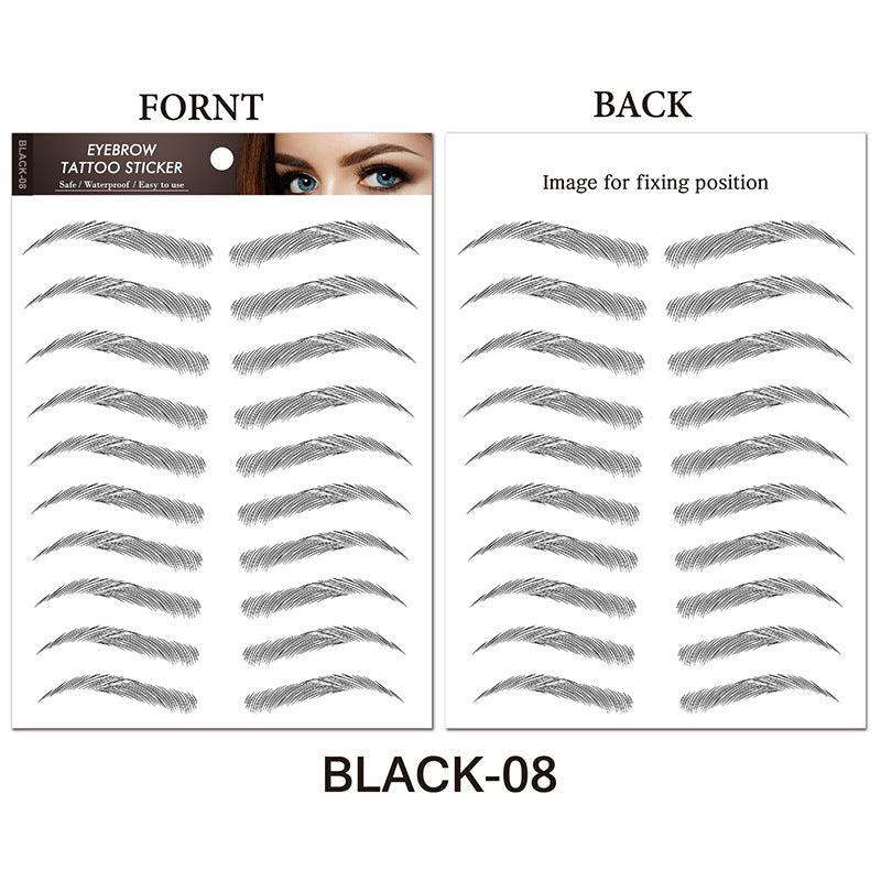 Water-based Hair-liked Authentic Eyebrow Tattoo Sticker Waterproof Cosmetics Long Lasting Makeup False Eyebrows Stickers - Nioor