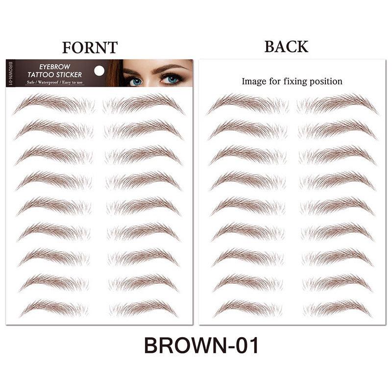 Water-based Hair-liked Authentic Eyebrow Tattoo Sticker Waterproof Cosmetics Long Lasting Makeup False Eyebrows Stickers - Nioor