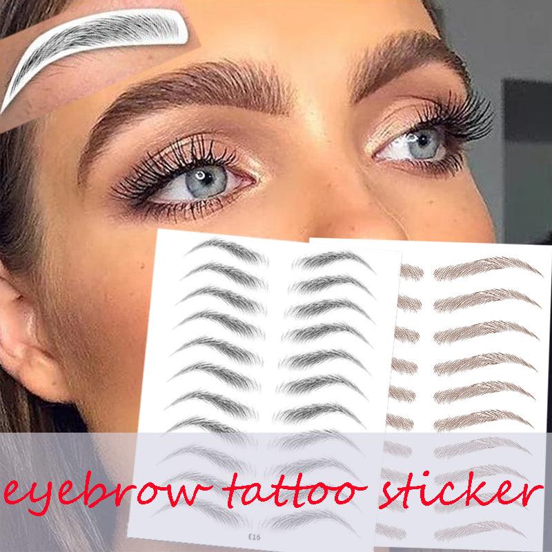 Water-based Hair-liked Authentic Eyebrow Tattoo Sticker Waterproof Cosmetics Long Lasting Makeup False Eyebrows Stickers - Nioor