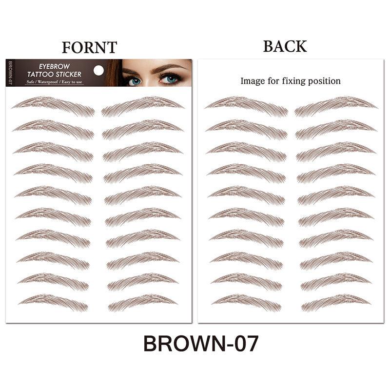 Water-based Hair-liked Authentic Eyebrow Tattoo Sticker Waterproof Cosmetics Long Lasting Makeup False Eyebrows Stickers - Nioor