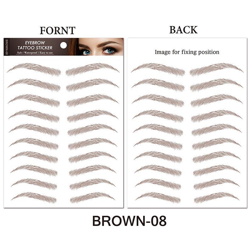 Water-based Hair-liked Authentic Eyebrow Tattoo Sticker Waterproof Cosmetics Long Lasting Makeup False Eyebrows Stickers - Nioor