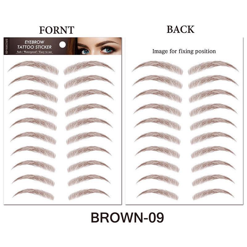 Water-based Hair-liked Authentic Eyebrow Tattoo Sticker Waterproof Cosmetics Long Lasting Makeup False Eyebrows Stickers - Nioor