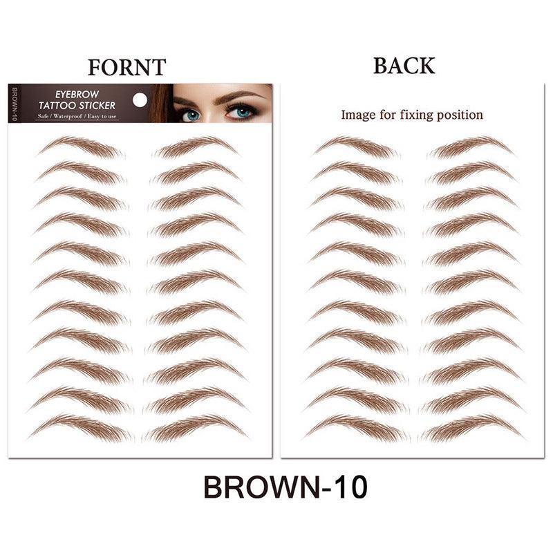 Water-based Hair-liked Authentic Eyebrow Tattoo Sticker Waterproof Cosmetics Long Lasting Makeup False Eyebrows Stickers - Nioor