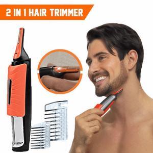 Water Resistant Nose Ear Hair Trimmer Clipper Shaver LED Light Beard Eyebrow Siderburns Ear Neck Nasal Hair Remover - Nioor