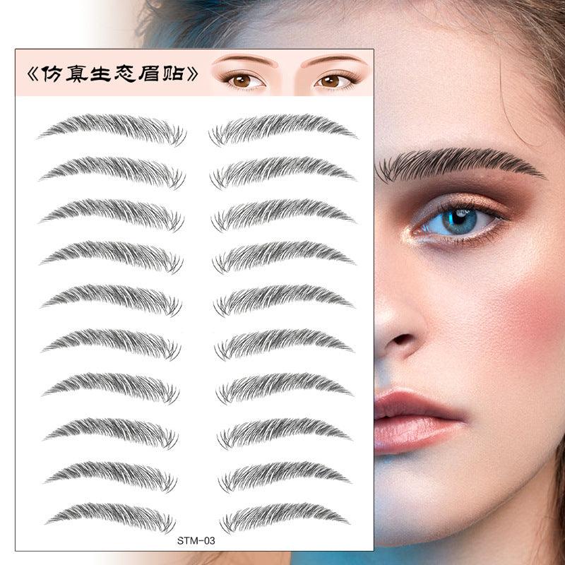 Waterproof 6D Eyebrow Tattoo Semi-Permanent Embroidery Natural Long Lasting Fake Eyebrow - Nioor