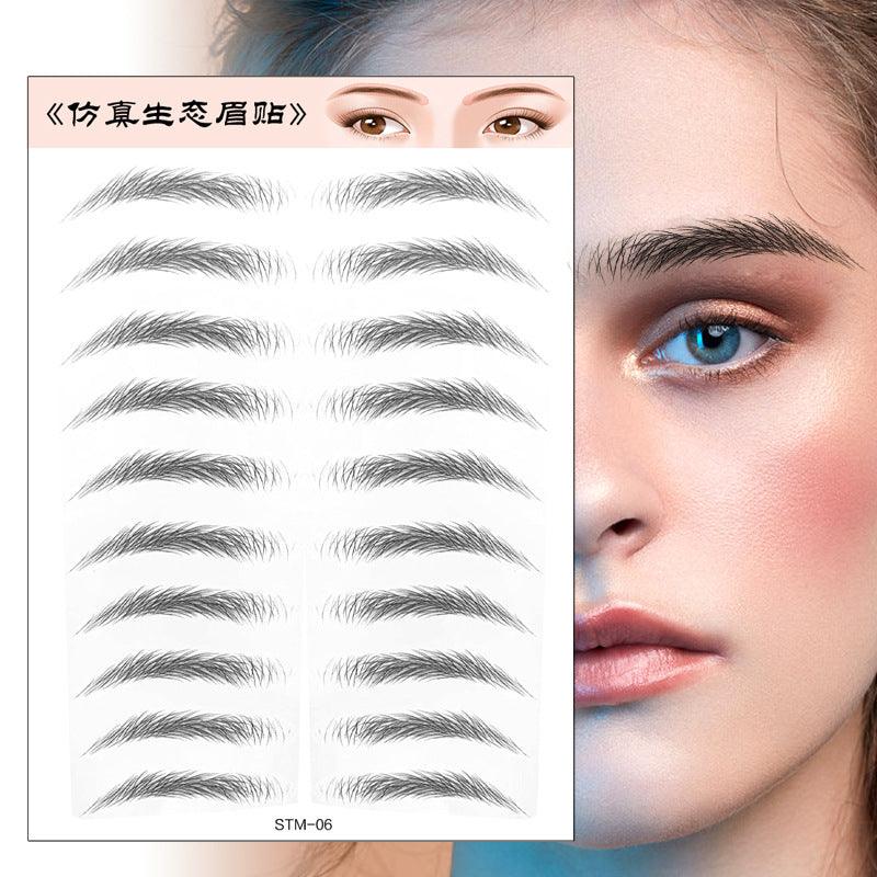 Waterproof 6D Eyebrow Tattoo Semi-Permanent Embroidery Natural Long Lasting Fake Eyebrow - Nioor