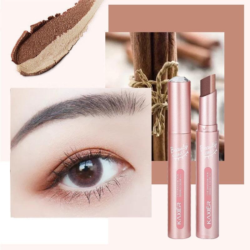 Waterproof And Sweat-proof Gradient Two-color Lazy Eyeshadow Stick - Nioor