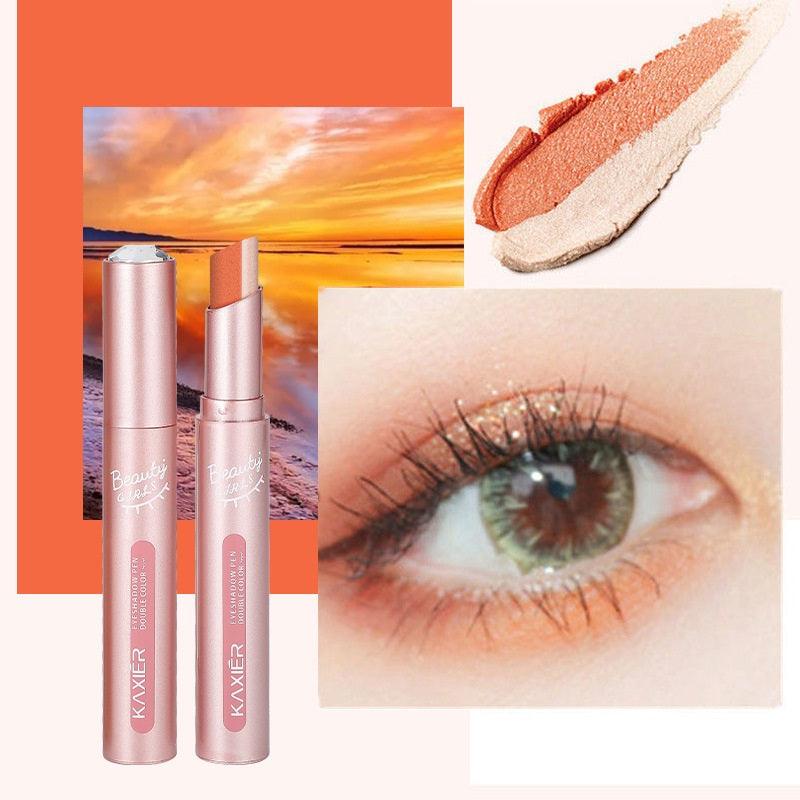 Waterproof And Sweat-proof Gradient Two-color Lazy Eyeshadow Stick - Nioor