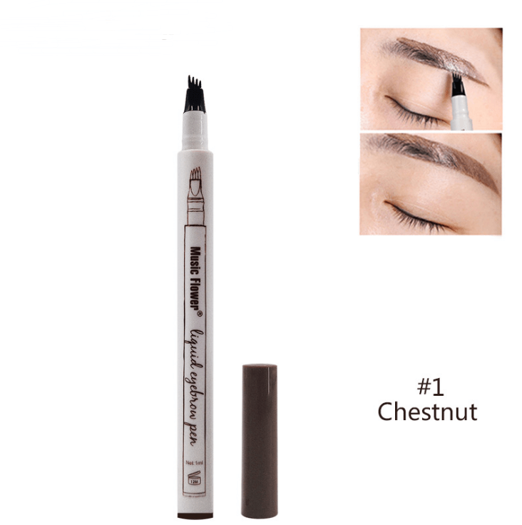 Waterproof Natural Eyebrow Pen Four-claw Eye Brow Tint Fork Tip Eyebrow Tattoo Pencil - Nioor