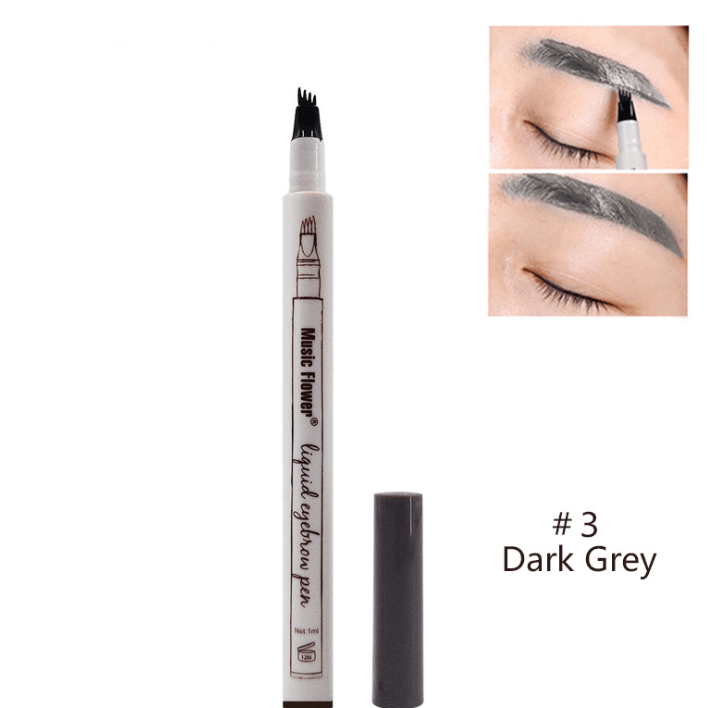 Waterproof Natural Eyebrow Pen Four-claw Eye Brow Tint Fork Tip Eyebrow Tattoo Pencil - Nioor